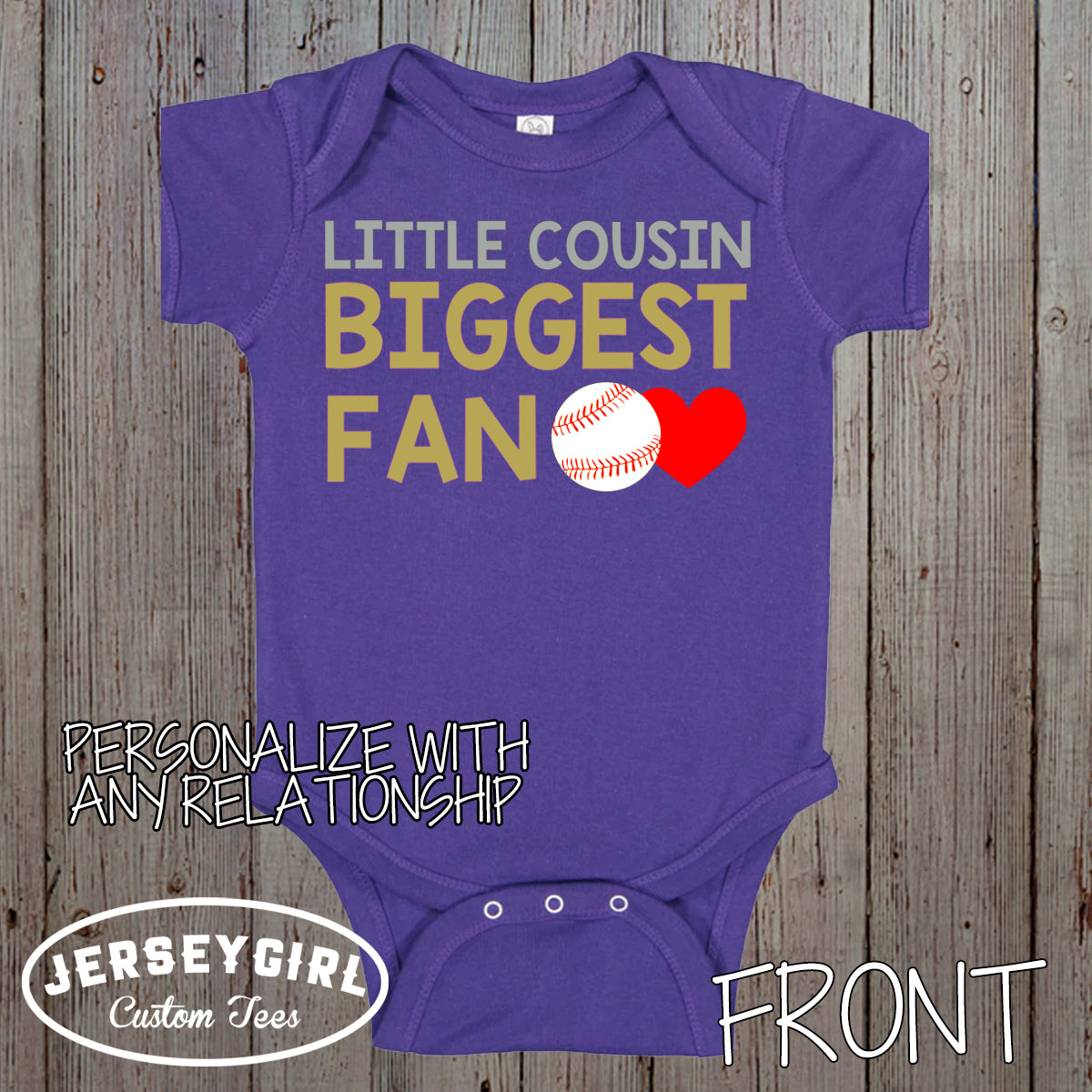 Little Brother Biggest Fan Baseball Bodysuit / Toddler Shirt