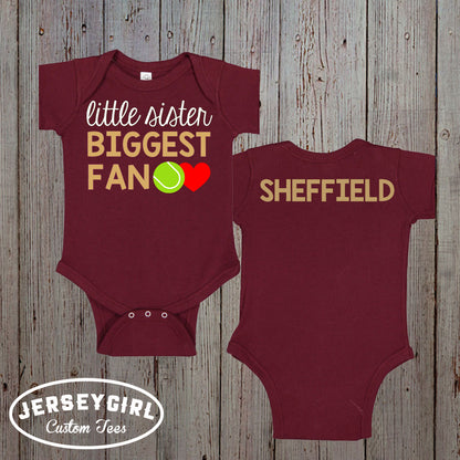 Little Brother Biggest Fan Tennis Shirt