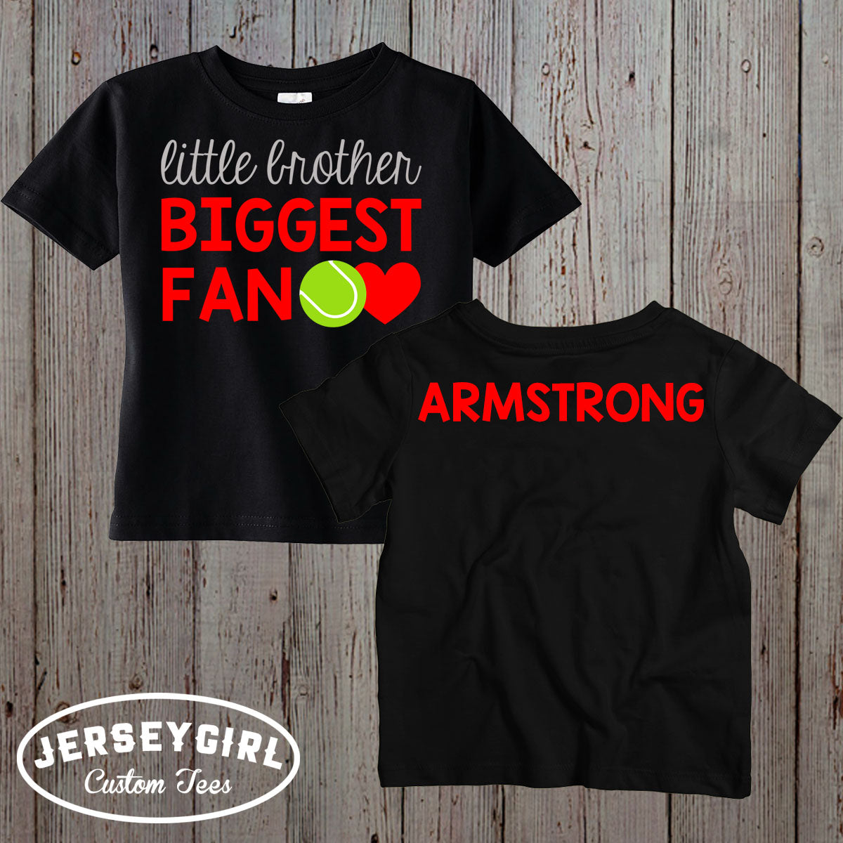 Little Brother Biggest Fan Tennis Shirt