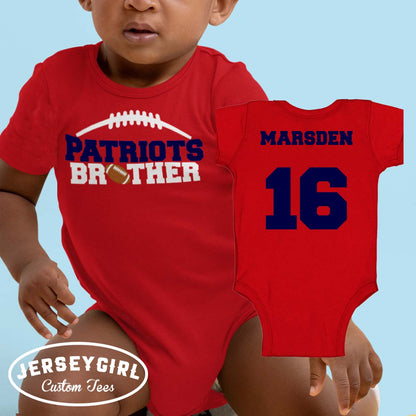 custom football brother baby bodysuit