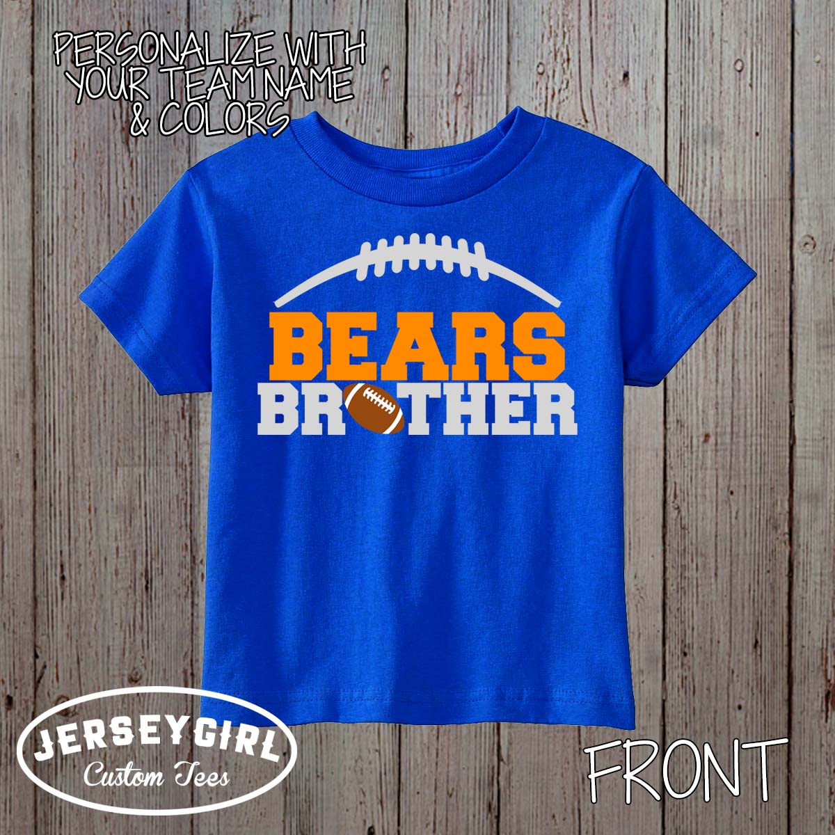 custom football brother baby bodysuit