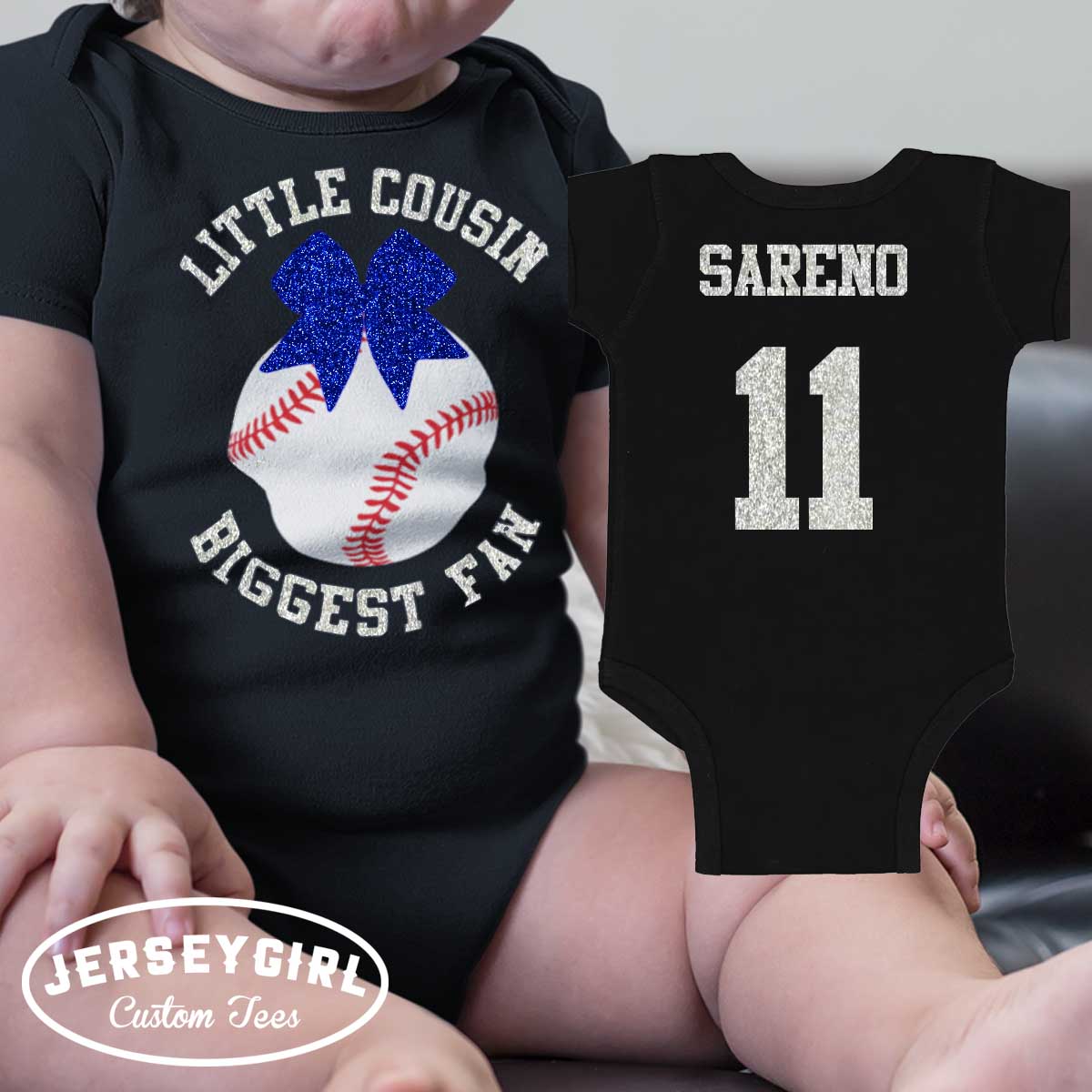 little cousin biggest fan baby bodysuit / toddler shirt
