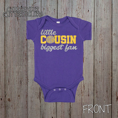 little cousin biggest fan cheer shirt