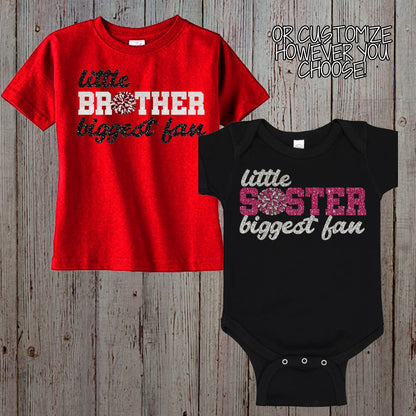 little cousin biggest fan cheer shirt