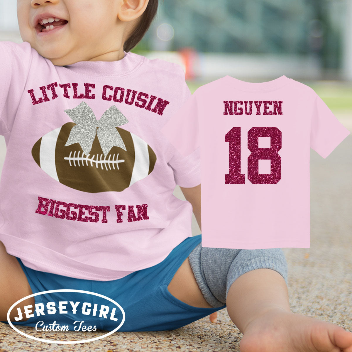 custom little cousin biggest fan basketball bodysuit