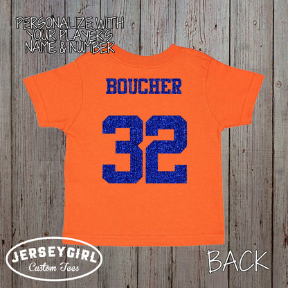 Little Cousin Biggest Fan Hockey baby bodysuit or toddler shirt