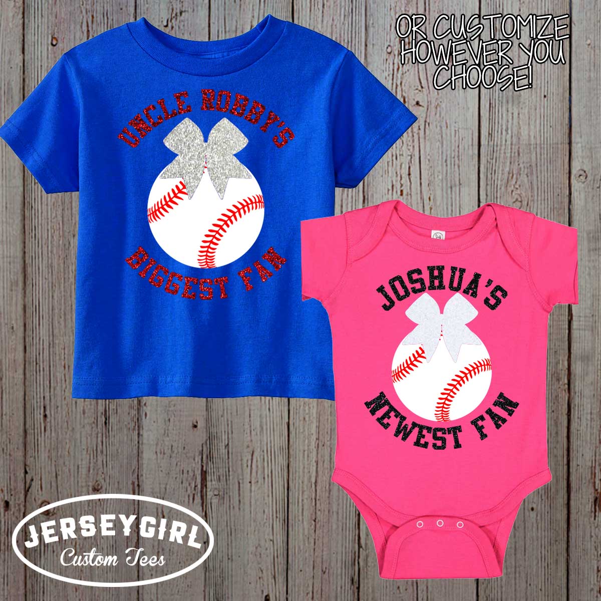 little sister biggest fan baseball bodysuit / toddler shirt