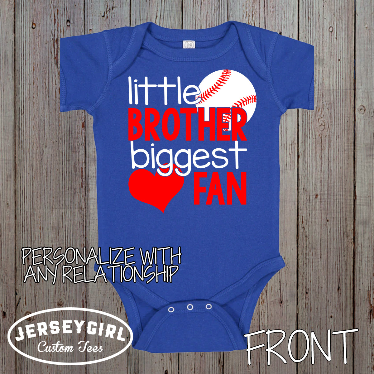 Little Sister Biggest Fan Baseball Bodysuit / Toddler Shirt