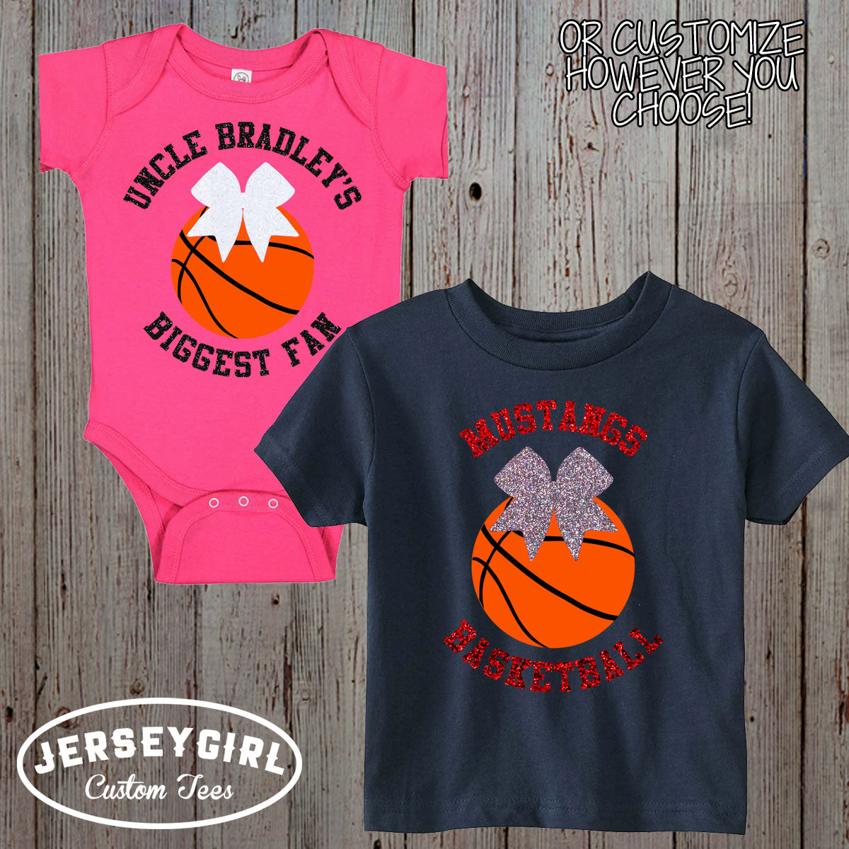 custom little sister biggest fan basketball bodysuit