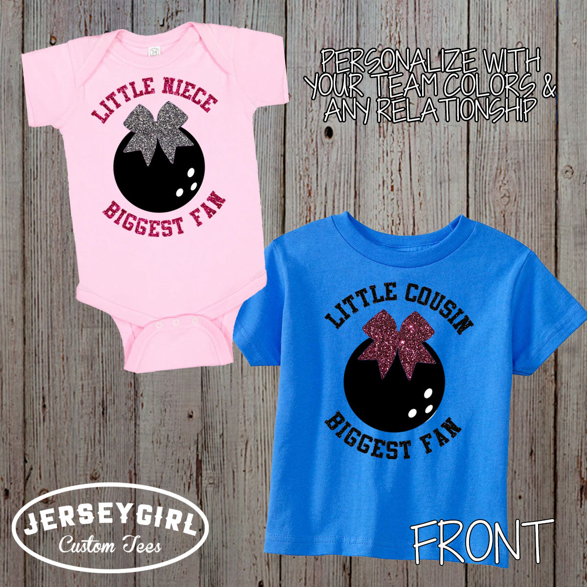 little sister biggest fan bowling bodysuit