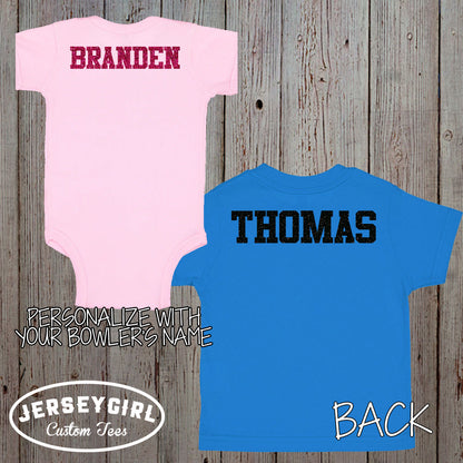 little sister biggest fan bowling bodysuit