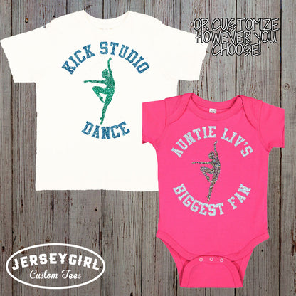 little sister biggest fan dance bodysuit / toddler shirt