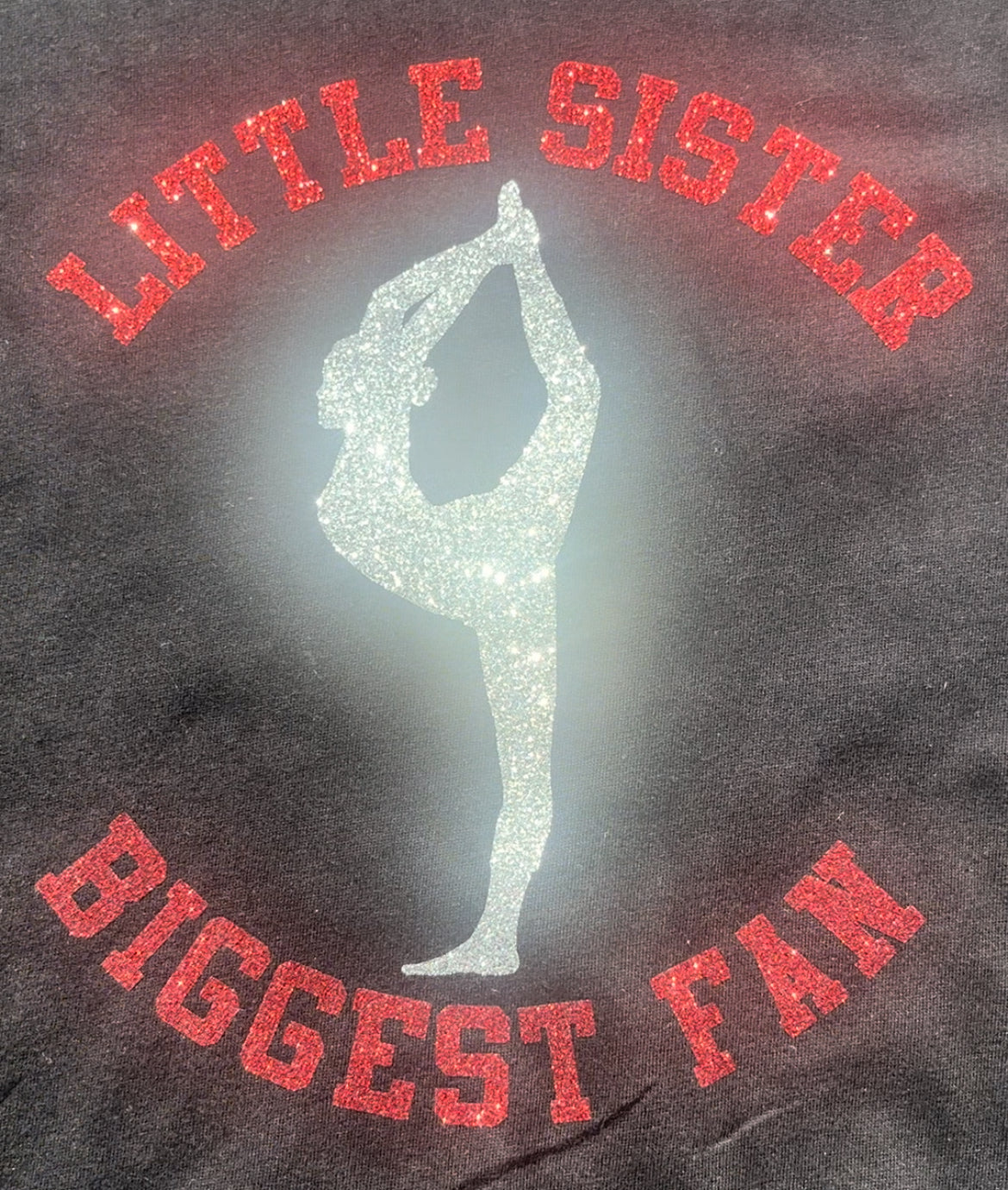 little sister biggest fan gymnastics shirt