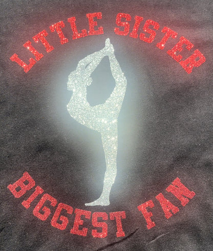 little sister biggest fan gymnastics shirt