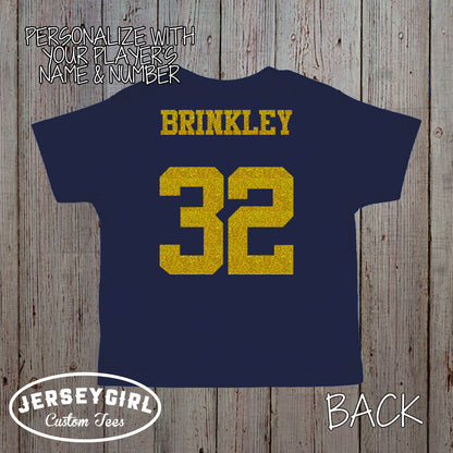 Little Sister Biggest Fan Hockey baby bodysuit or toddler shirt