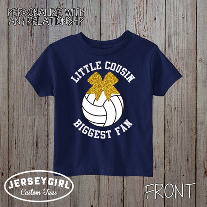 Little Sister Biggest Fan Volleyball Baby Bodysuit / Toddler Shirt