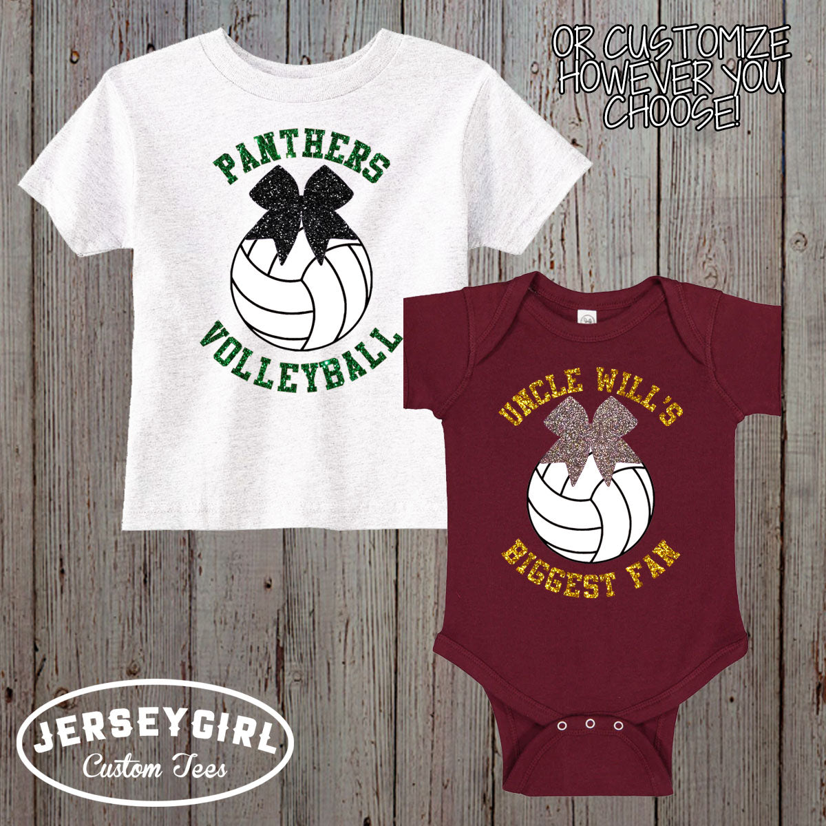 Little Sister Biggest Fan Volleyball Baby Bodysuit / Toddler Shirt