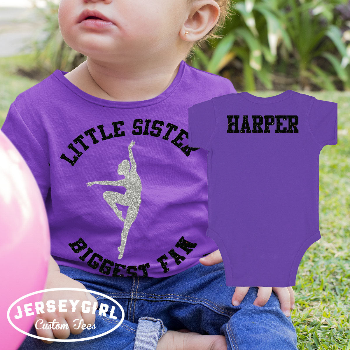 little sister biggest fan dance bodysuit / toddler shirt