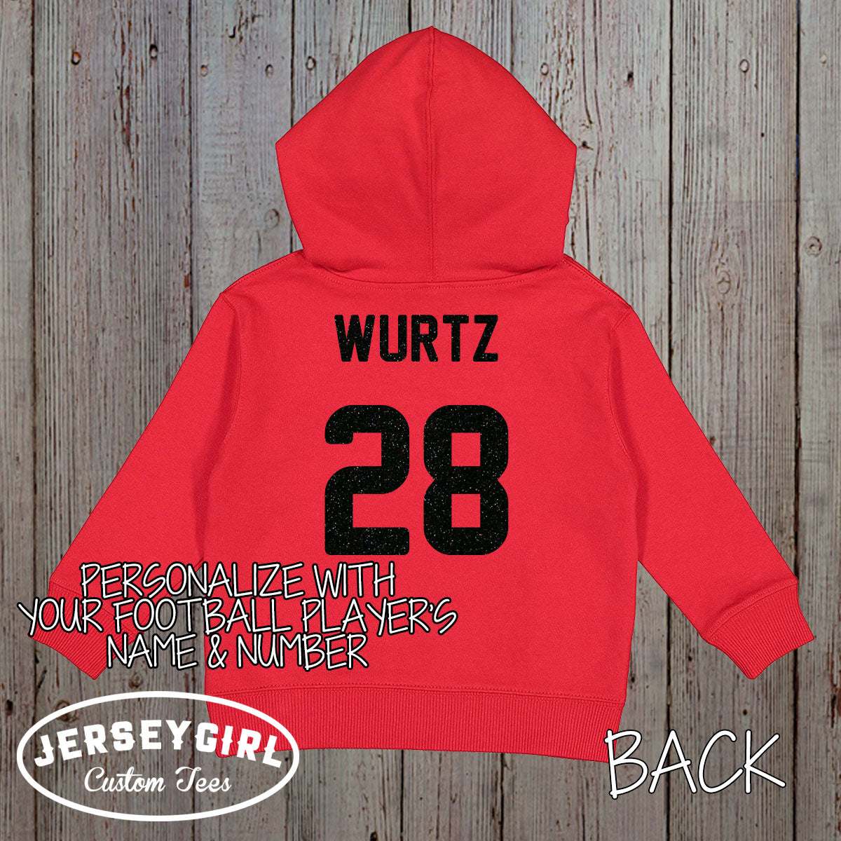 custom football sister hoodie with name & number