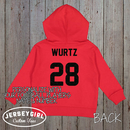 custom football sister hoodie with name & number
