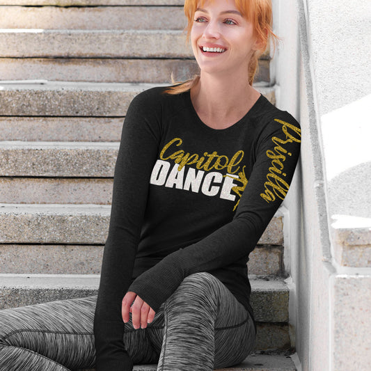 custom long-sleeve dance shirt