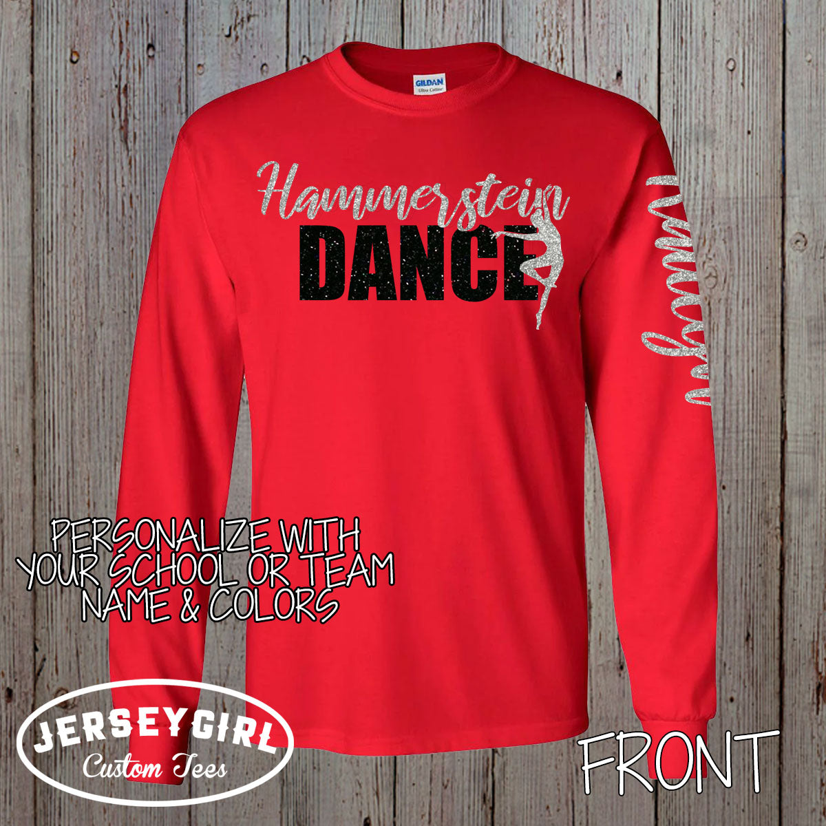 custom long-sleeve dance shirt