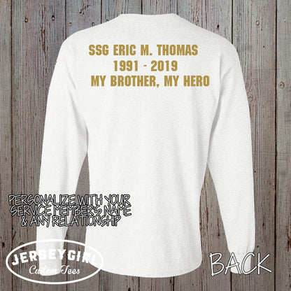 custom long-sleeve Gold Star family shirt
