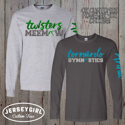 long sleeve gymnastics mom shirt