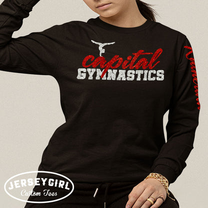custom long sleeve gymnastics shirt