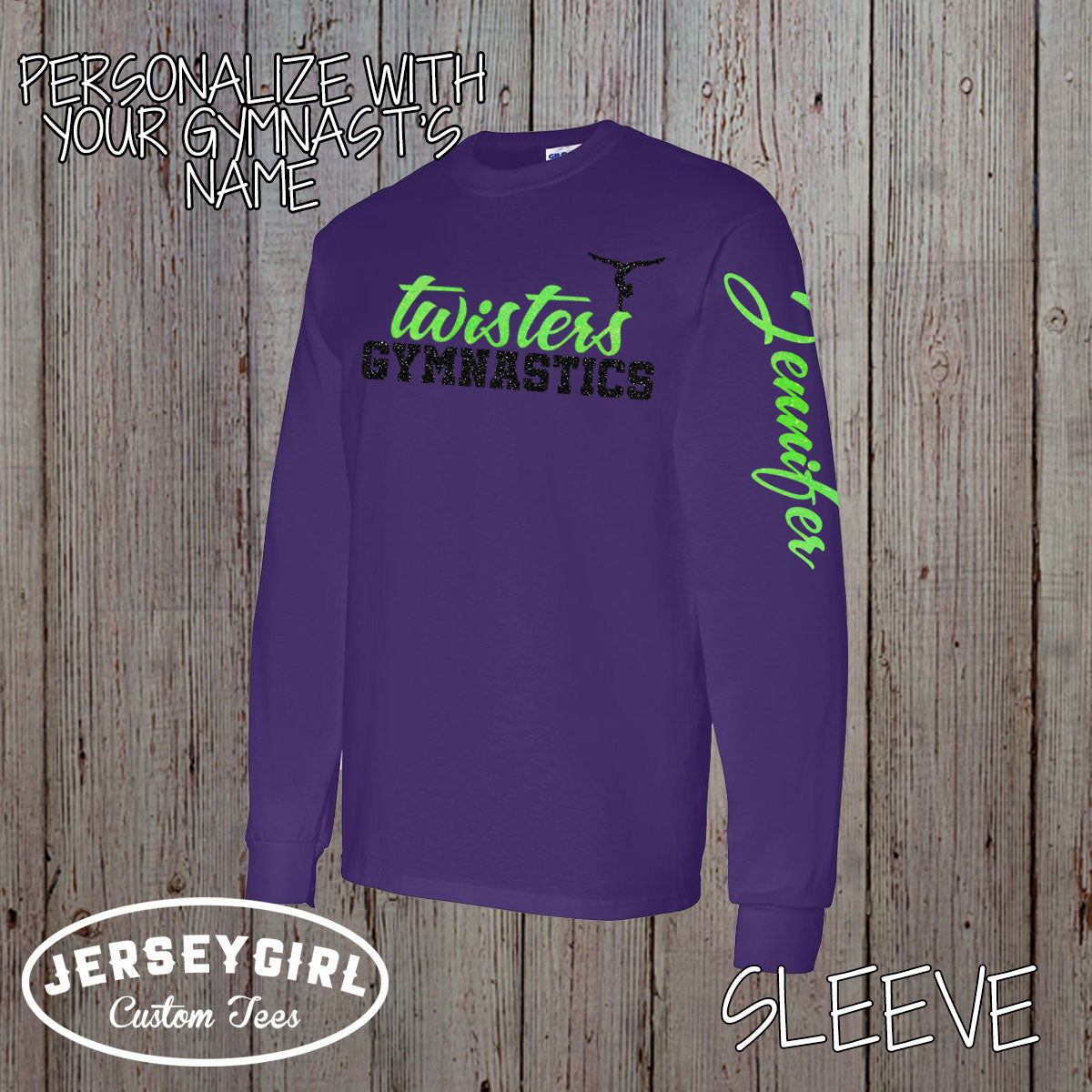custom long sleeve gymnastics shirt