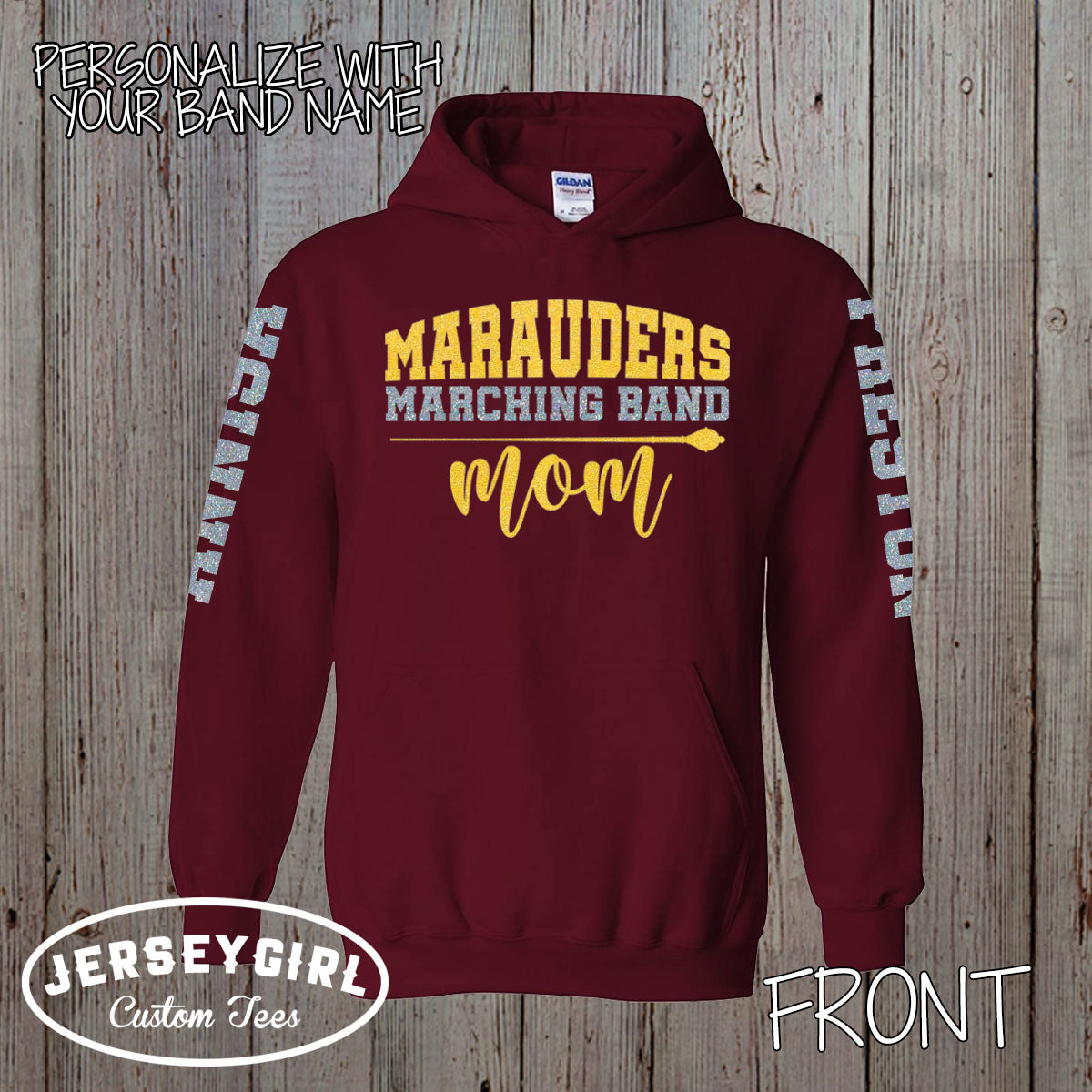 personalized marching band mom hoodie