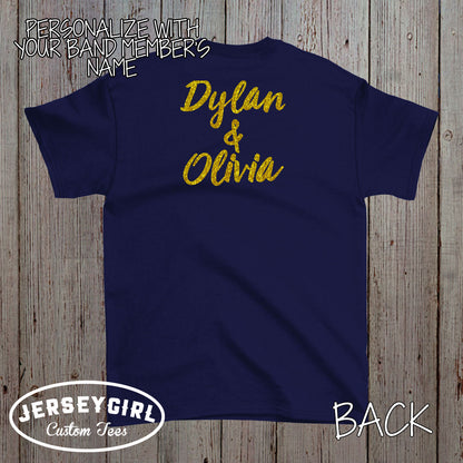 glitter marching band mom shirt