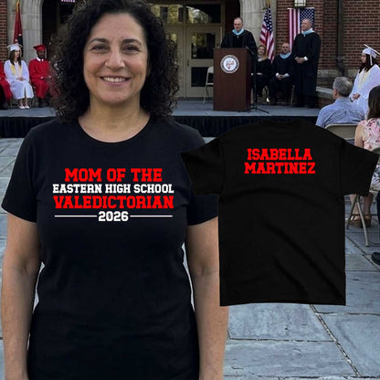 personalized valedictorian mom shirt