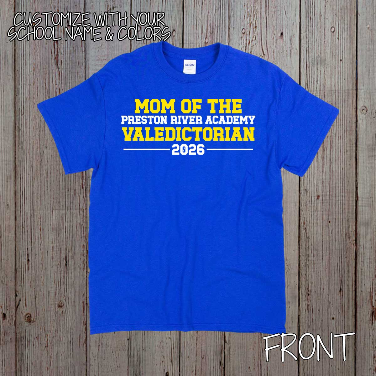 personalized valedictorian mom shirt