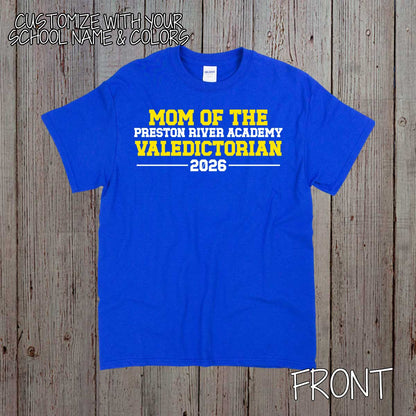 personalized valedictorian mom shirt