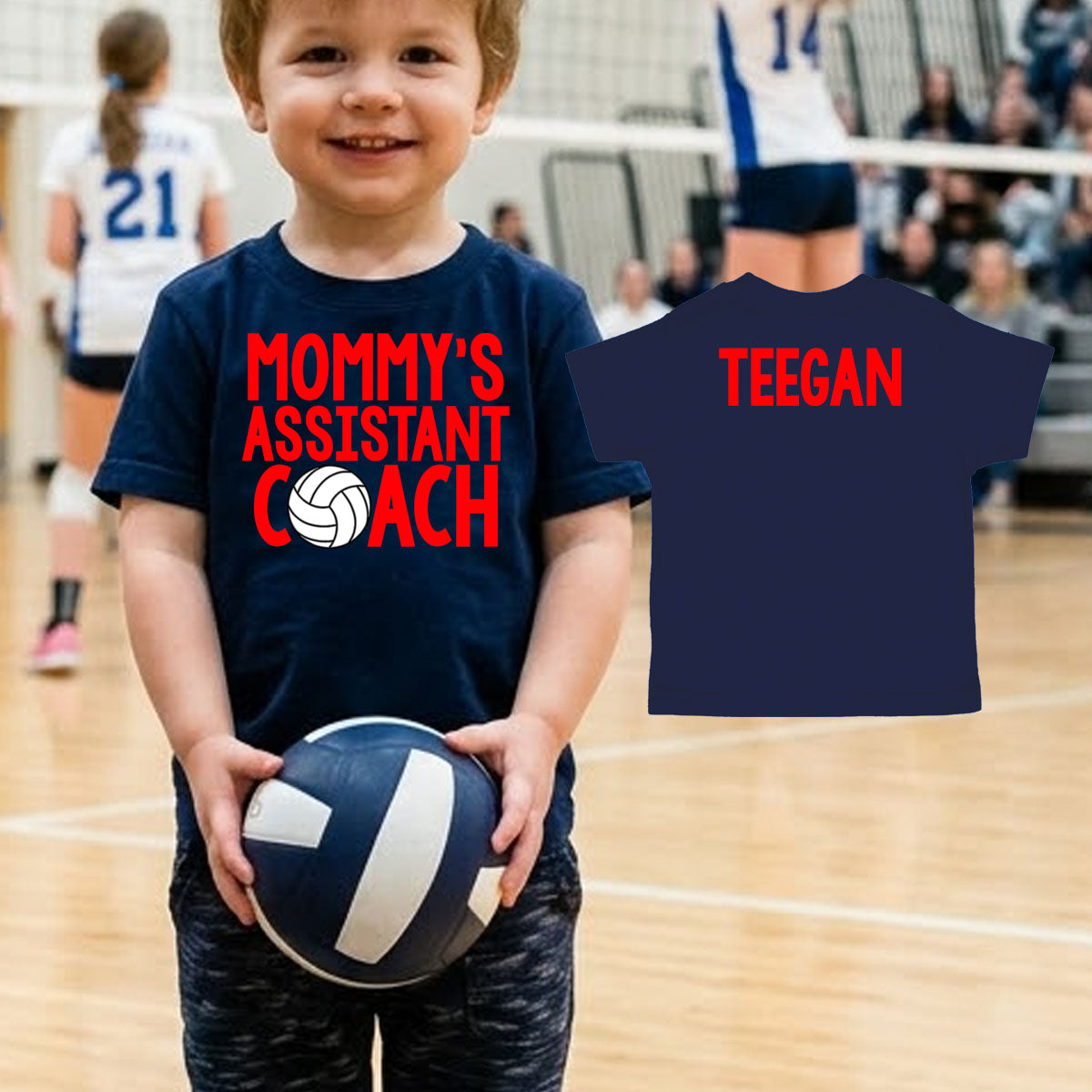 Mommy's Assistant Coach volleyball baby bodysuit / toddler shirt