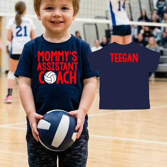 Mommy's Assistant Coach volleyball baby bodysuit / toddler shirt