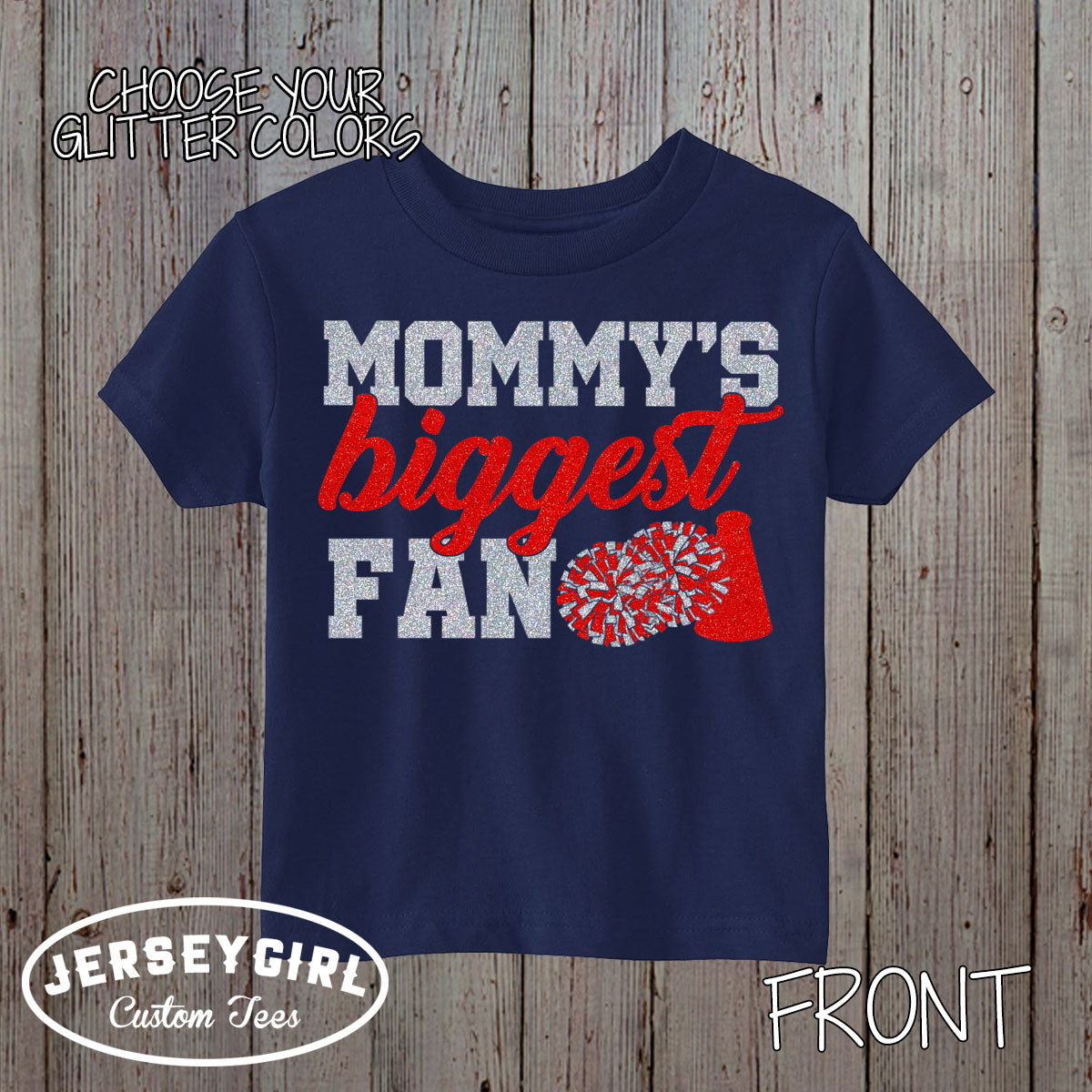 mommy's biggest fan cheer bodysuit