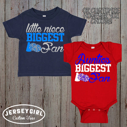 mommy's biggest fan cheer bodysuit