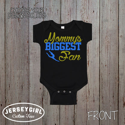 custom mommy's biggest fan dance bodysuit