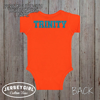 glitter mommy's biggest fan dance bodysuit