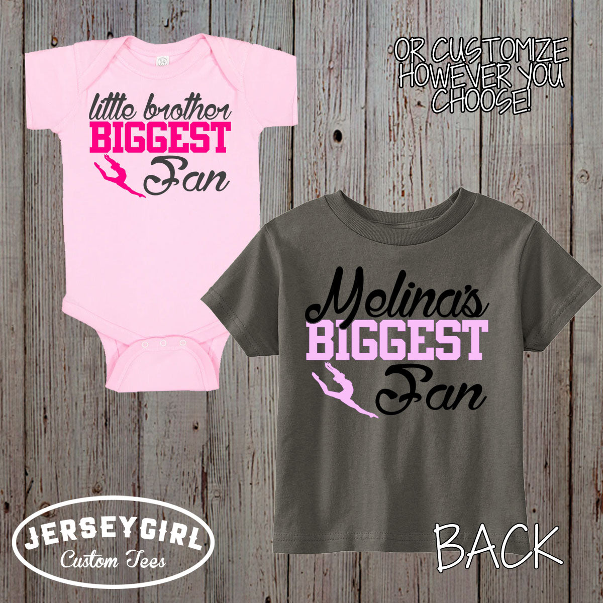 custom mommy's biggest fan dance bodysuit