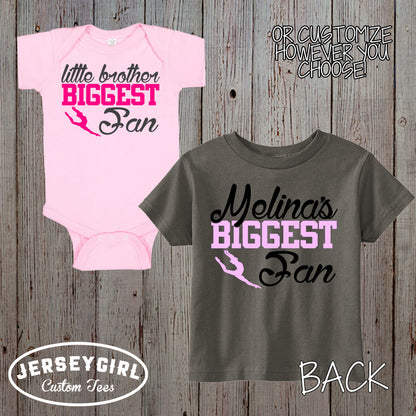 custom mommy's biggest fan dance bodysuit