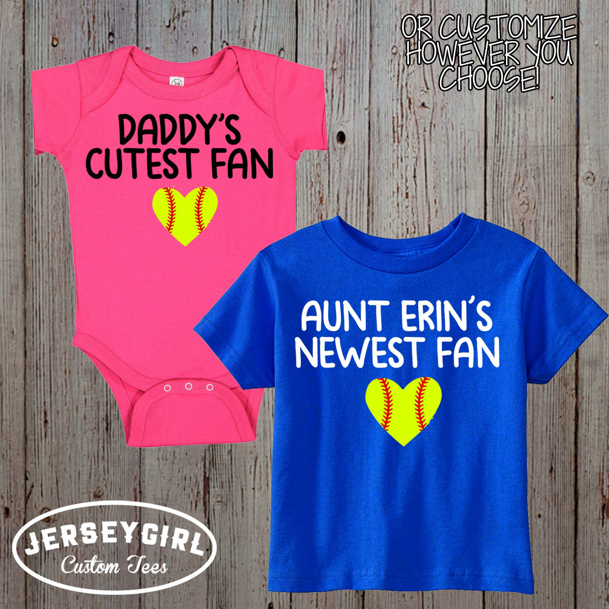 Mommy's Cutest fan softball bodysuit / shirt