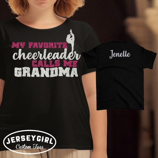 my favorite cheerleader calls me grandma shirt