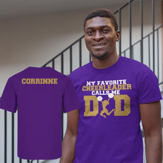 my favorite cheerleader calls me dad shirt