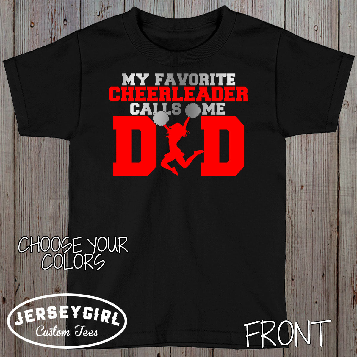 my favorite cheerleader calls me dad shirt