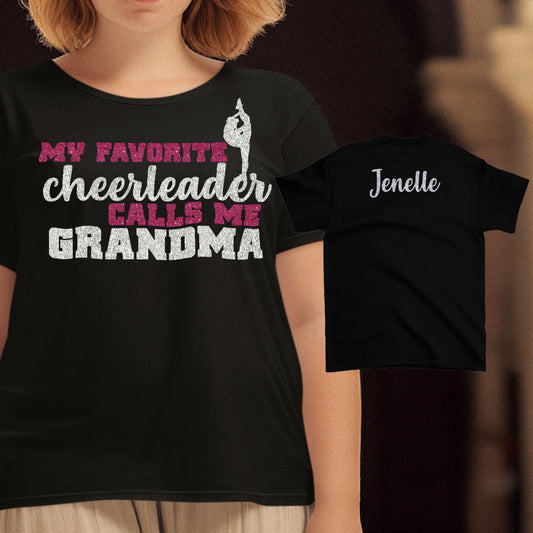 my favorite cheerleader calls me grandma shirt