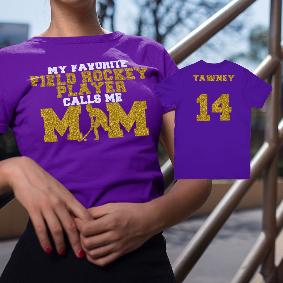 my favorite field hockey player calls me mom shirt