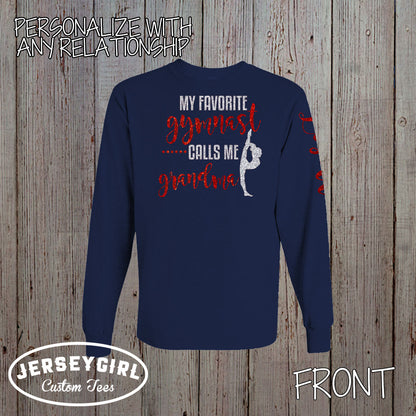 my favorite gymnast calls me mom long sleeve shirt